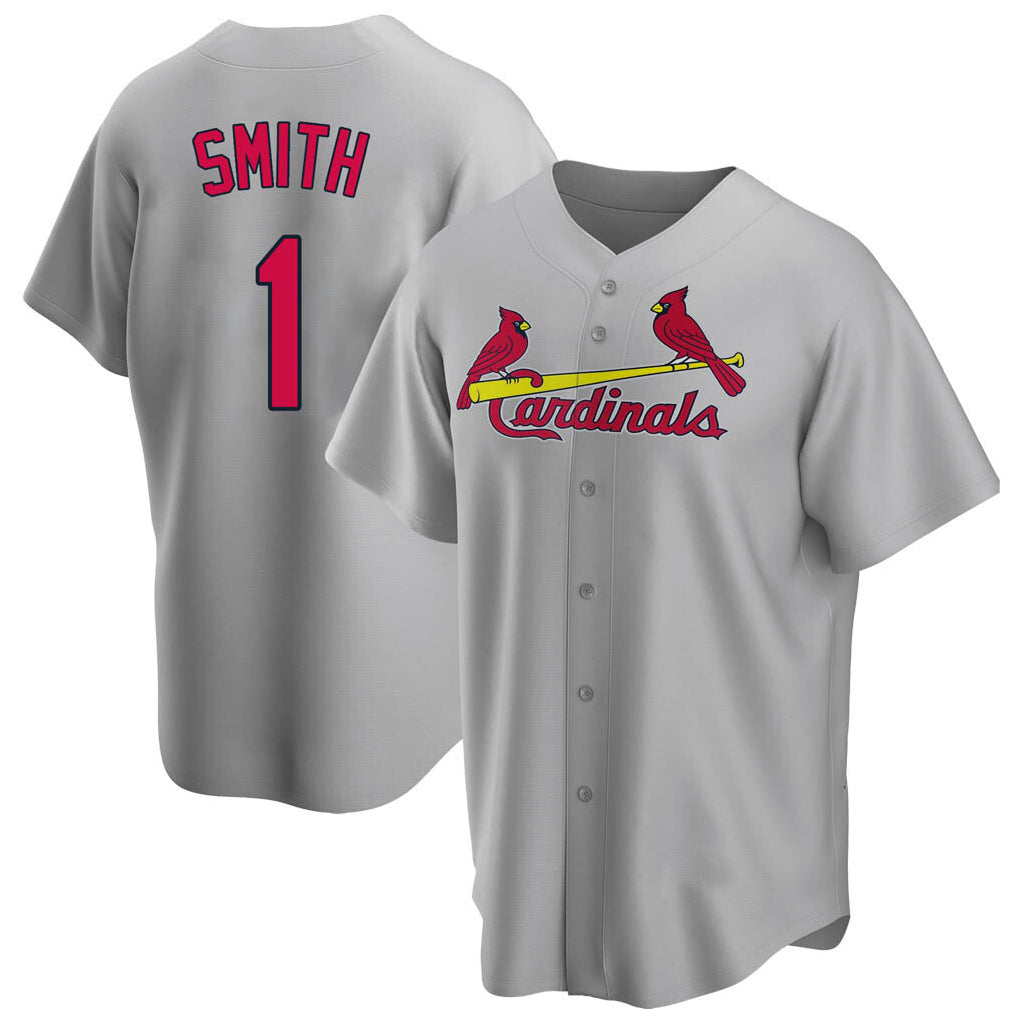 Jamed St. Louis Cardinals #1 Ozzie Smith Player Gray Home Game Stitched Jerseys