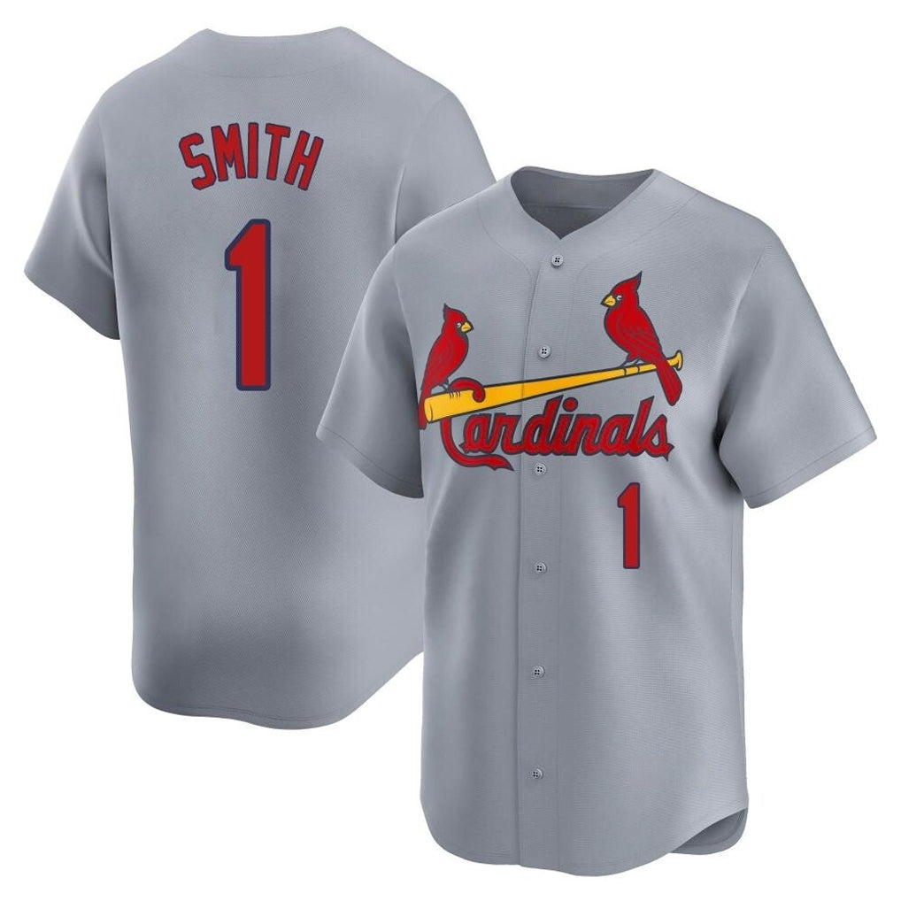 Jamed St. Louis Cardinals #1 Ozzie Smith Player Gray Home Limited Stitched Jerseys