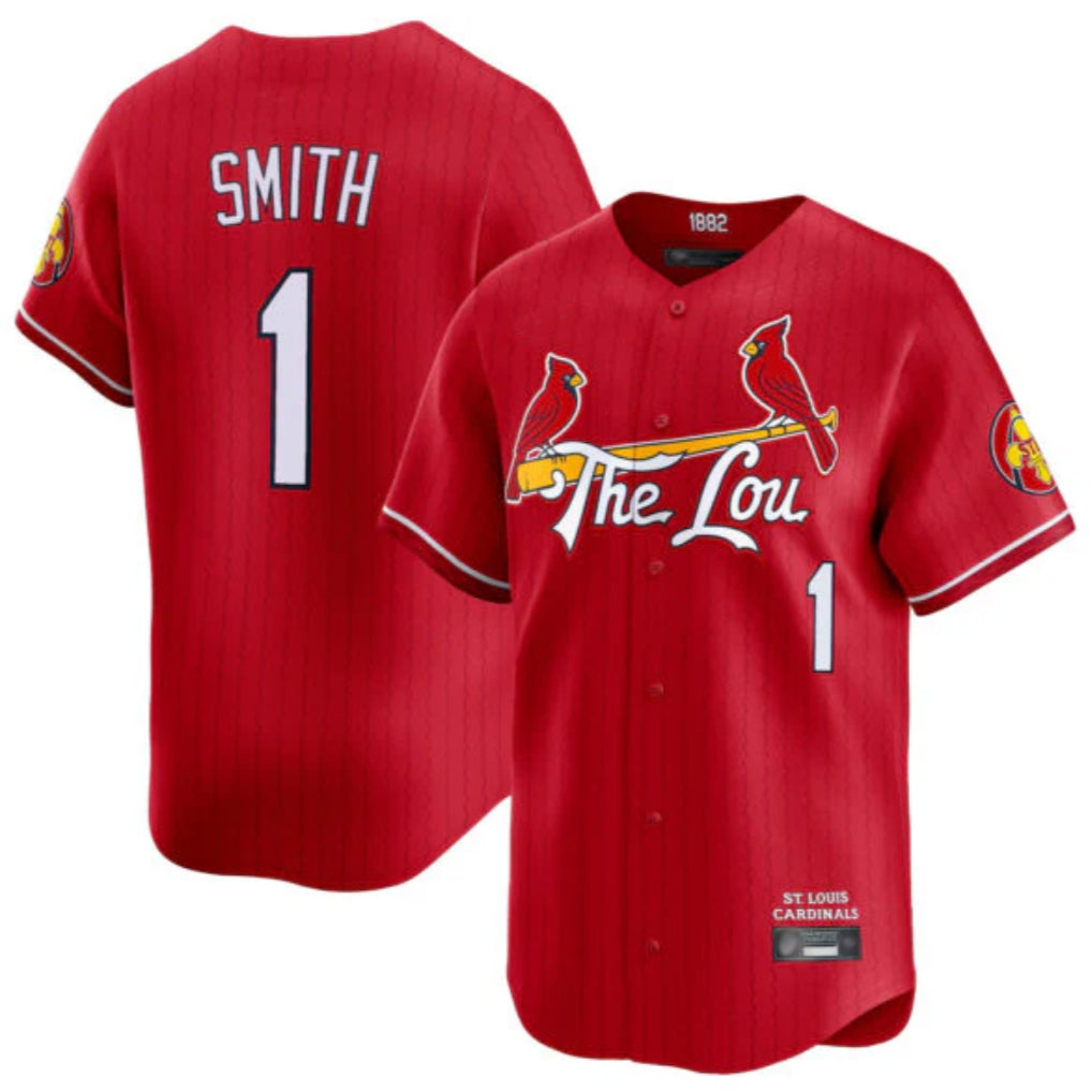 Jamed St. Louis Cardinals #1 Ozzie Smith Player Red City Connect Limited Stitched Jerseys