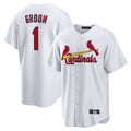 Jamed St. Louis Cardinals #1 Ozzie Smith Player White Home Game Stitched Jerseys