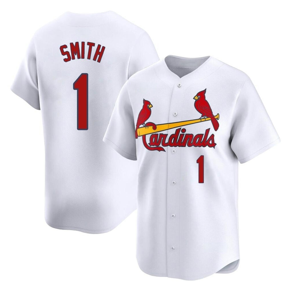Jamed St. Louis Cardinals #1 Ozzie Smith Player White Home Limited Stitched Jerseys