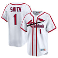 Jamed St. Louis Cardinals #1 Ozzie Smith Player White Throwback Cooperstown Collection Limited Stitched Jerseys