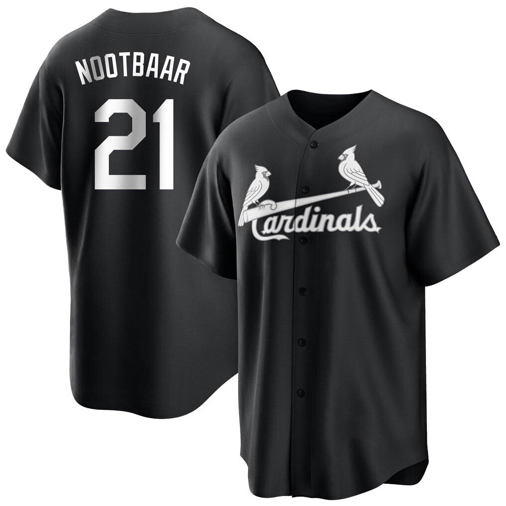 Jamed St. Louis Cardinals #21 Lars Nootbaar Player Black City Connect Home Limited Stitched Jerseys
