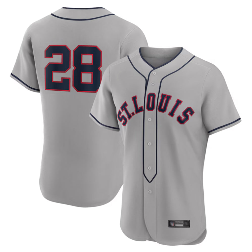 Jamed St. Louis Cardinals #28 Nolan Arenado Player Gray Home Limited Elite Stitched Jerseys