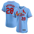 Jamed St. Louis Cardinals #28 Nolan Arenado Player Light Blue Home Limited Elite Stitched Jerseys