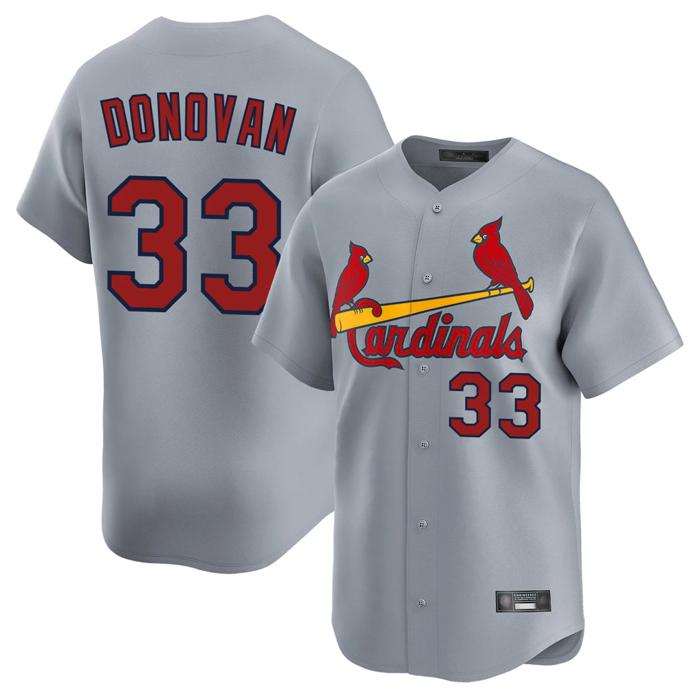 Jamed St. Louis Cardinals #33 Brendan Donovan Player Gray Home Limited Stitched Jerseys