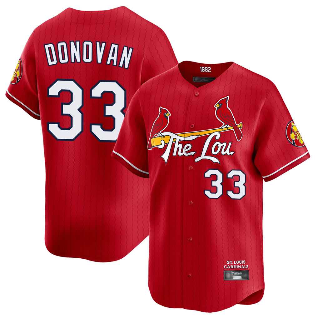 Jamed St. Louis Cardinals #33 Brendan Donovan Player Red City Connect Limited Stitched Jerseys