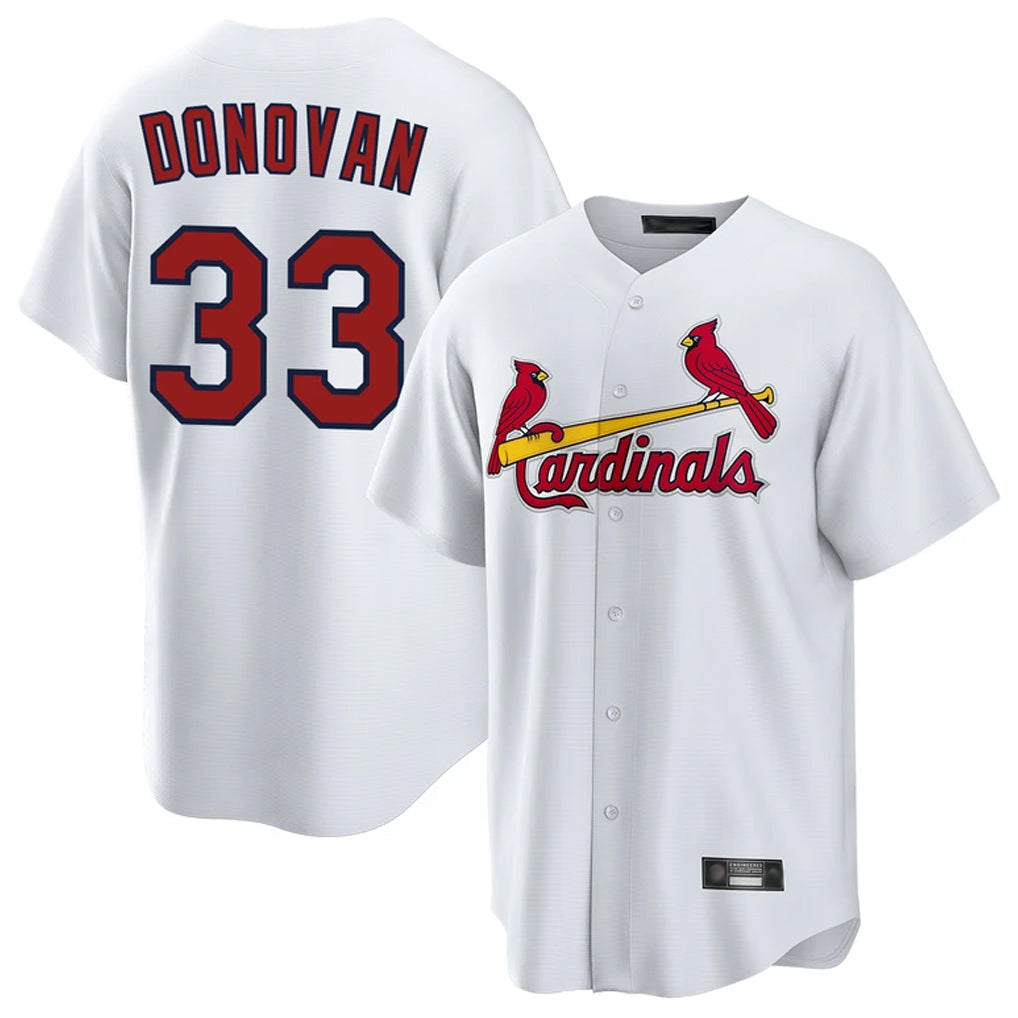 Jamed St. Louis Cardinals #33 Brendan Donovan Player White Home Game Stitched Jerseys