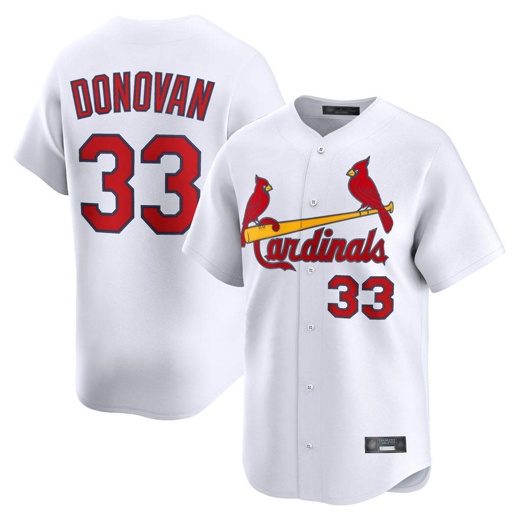 Jamed St. Louis Cardinals #33 Brendan Donovan Player White Home Limited Stitched Jerseys