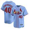 Jamed St. Louis Cardinals #40 Willson Contreras Player Light Blue Home Limited Stitched Jerseys
