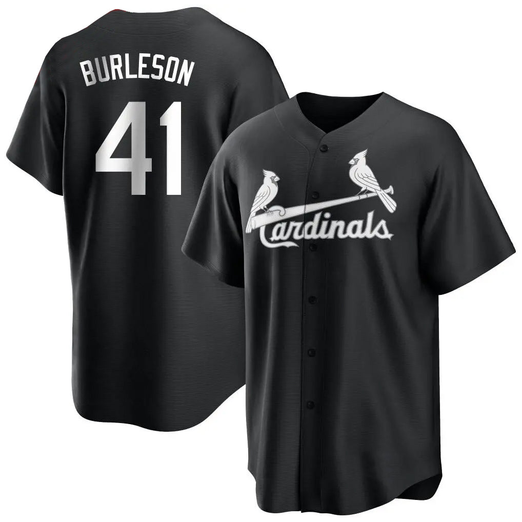 Jamed St. Louis Cardinals #41 Alec Burlesona Player Black City Connect Home Limited Stitched Jerseys