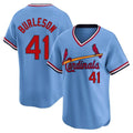 Jamed St. Louis Cardinals #41 Alec Burlesona Player Light Blue City Connect Home T-shirt Stitched Jerseys