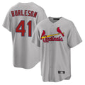 Jamed St. Louis Cardinals #41 Alec Burlesona Player Gray Home Game Stitched Jerseys