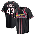 Jamed St. Louis Cardinals #43 Pedro Pages Player Black Carbon Fashio Game Stitched Jerseys