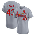 Jamed St. Louis Cardinals #43 Pedro Pages Player Gray Home Limited Elite Stitched Jerseys
