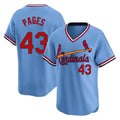 Jamed St. Louis Cardinals #43 Pedro Pages Player Light Blue City Connect Home T-shirt Stitched Jerseys