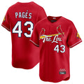 Jamed St. Louis Cardinals #43 Pedro Pages Player Red City Connect Limited Stitched Jerseys