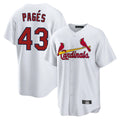 Jamed St. Louis Cardinals #43 Pedro Pages Player White Home Game Stitched Jerseys