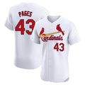 Jamed St. Louis Cardinals #43 Pedro Pages Player White Home Limited Elite Stitched Jerseys
