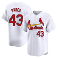 Jamed St. Louis Cardinals #43 Pedro Pages Player White Home Limited Stitched Jerseys