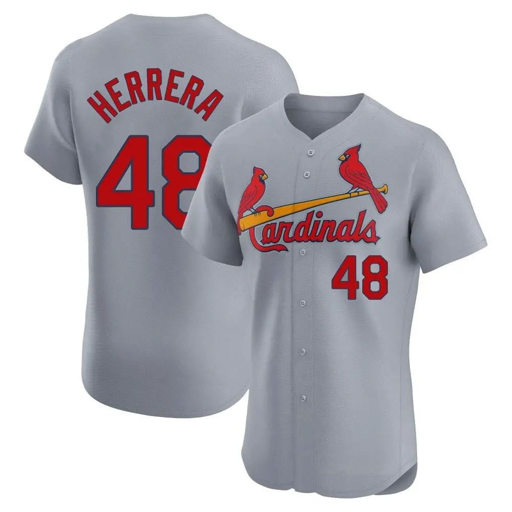 Jamed St. Louis Cardinals #48 Ivan Herrera Player Gray Home Limited Elite Stitched Jerseys