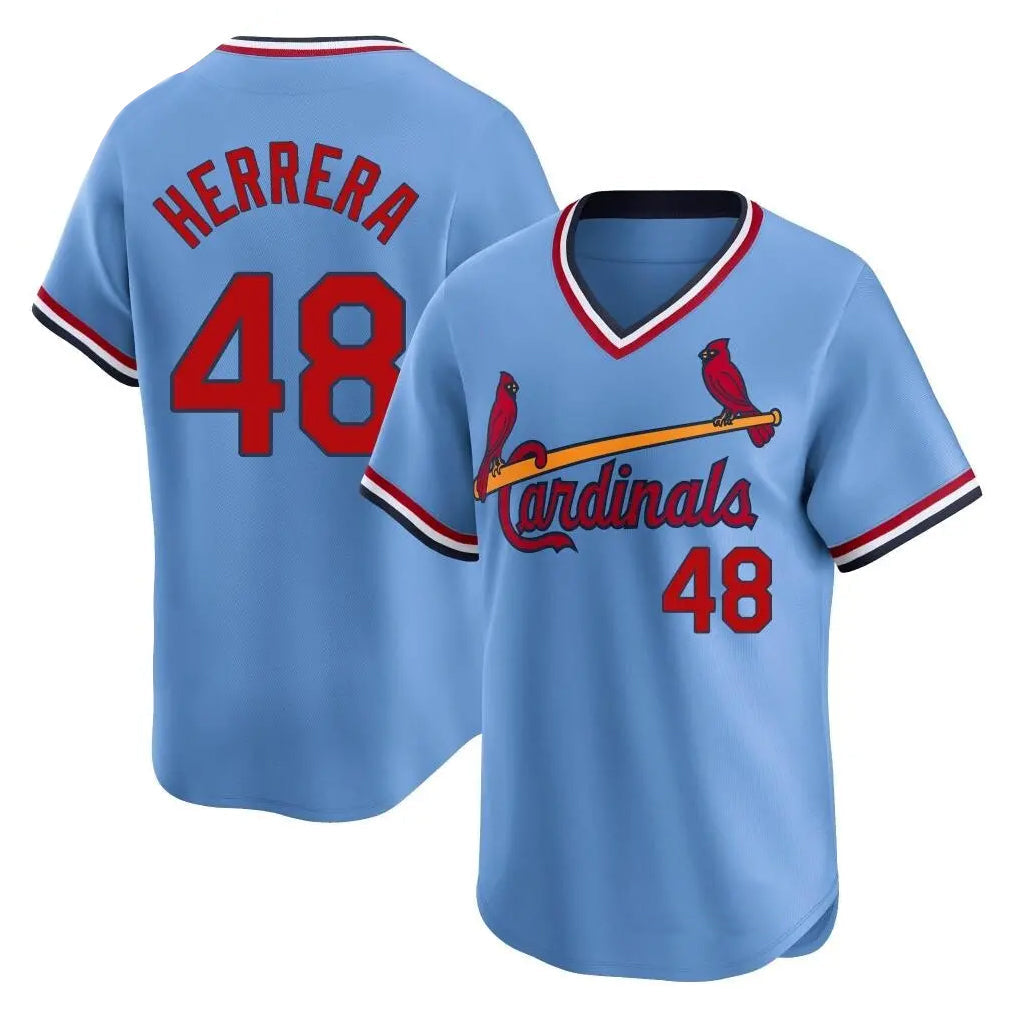 Jamed St. Louis Cardinals #48 Ivan Herrera Player Light Blue City Connect Home T-shirt Stitched Jerseys