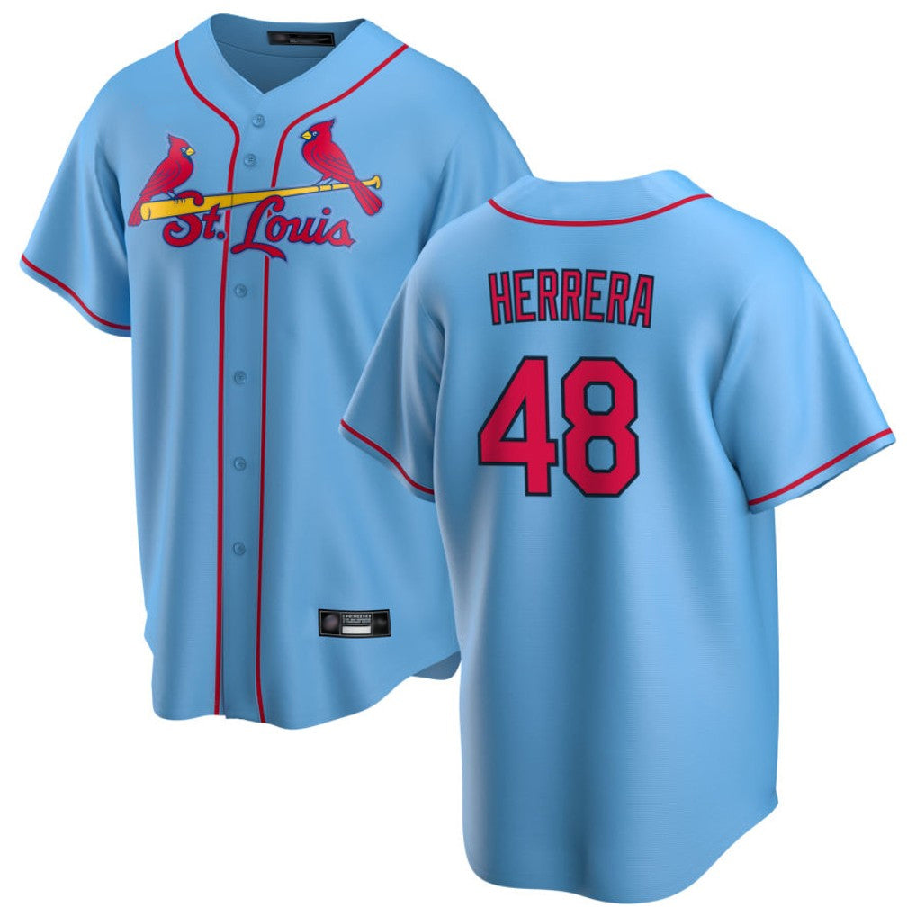 Jamed St. Louis Cardinals #48 Ivan Herrera Player Light Blue  Home Game Stitched Jerseys