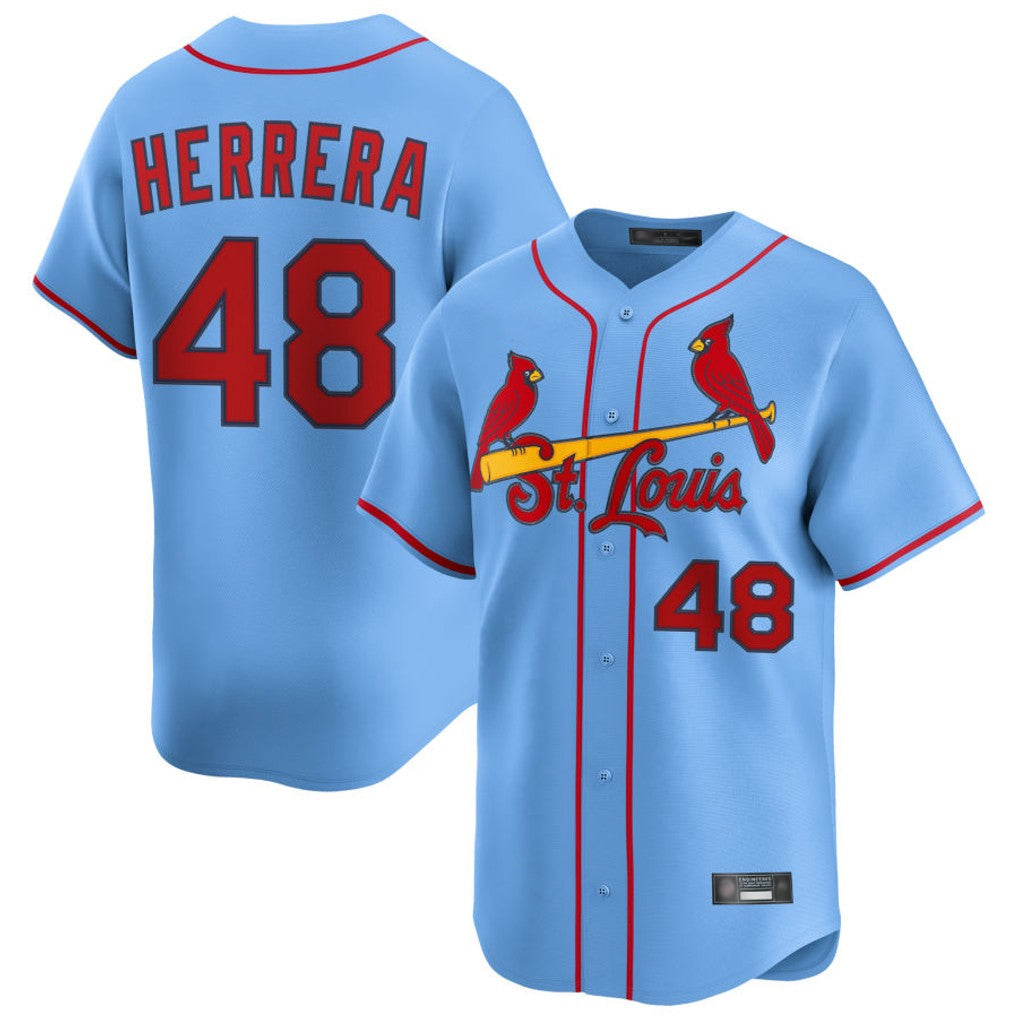 Jamed St. Louis Cardinals #48 Ivan Herrera Player Light Blue  Home Limited Stitched Jerseys