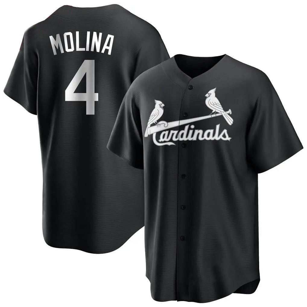 Jamed St. Louis Cardinals #4 Yadier Molina Player Black City Connect Home Limited Stitched Jerseys