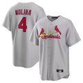Jamed St. Louis Cardinals #4 Yadier Molina Player Gray Home Game Stitched Jerseys