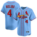 Jamed St. Louis Cardinals #4 Yadier Molina Player Light Blue Home Limited Stitched Jerseys
