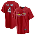 Jamed St. Louis Cardinals #4 Yadier Molina Player Red Home Game Stitched Jerseys