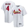 Jamed St. Louis Cardinals #4 Yadier Molina Player White Home Game Stitched Jerseys