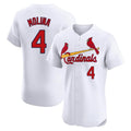 Jamed St. Louis Cardinals #4 Yadier Molina Player White Home Limited Elite Stitched Jerseys