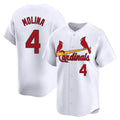 Jamed St. Louis Cardinals #4 Yadier Molina Player White Home Limited Stitched Jerseys