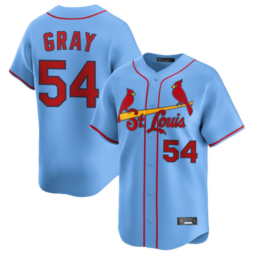 Jamed St. Louis Cardinals #54 Sonny Gray Player Light Blue Home Limited Stitched Jerseys