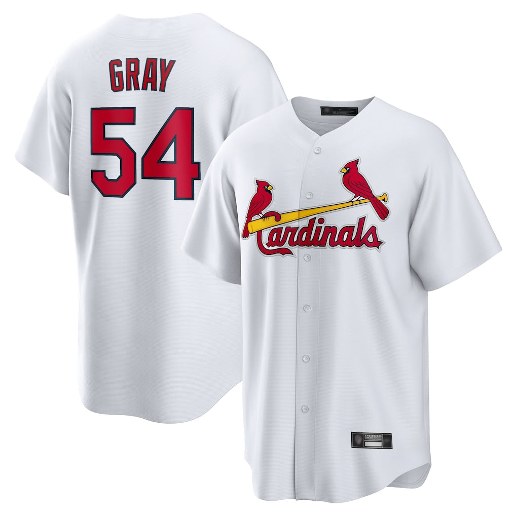 Jamed St. Louis Cardinals #54 Sonny Gray Player White Home Game Stitched Jerseys