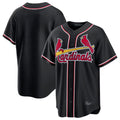 Jamed St. Louis Cardinals Blank Player Black Replica Carbon Fashion Stitched Jerseys