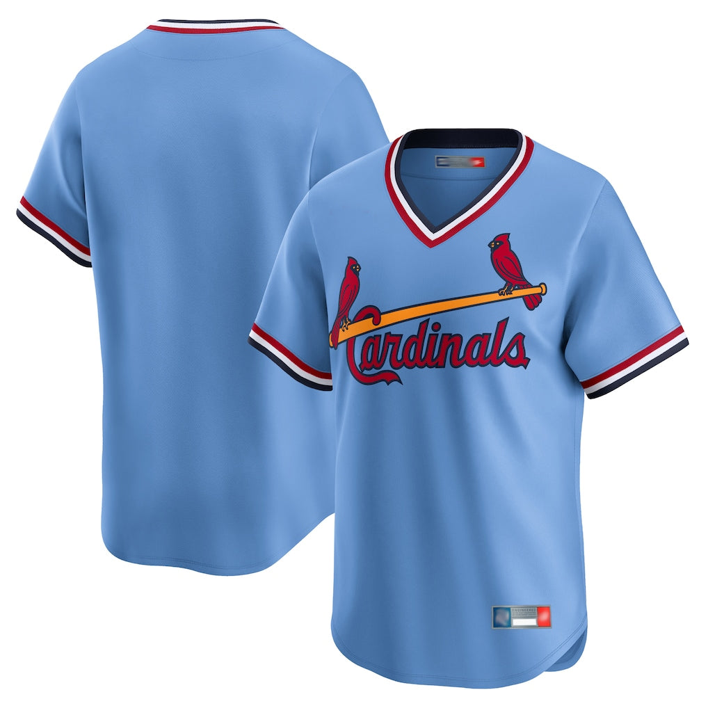Jamed St. Louis Cardinals Blank Player Light Blue Cooperstown Collection Limited T-shirt Stitched Jerseys
