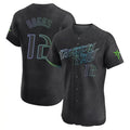Jamed TB.Rays #12 Wade Boggs Player Black City Connect Home Limited Elite Stitched Jerseys