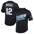 Jamed TB.Rays #12 Wade Boggs Player Black Mitchell & Ness Cooperstown Collection Mesh Batting Practice Stitched Jerseys