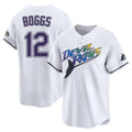 Jamed TB.Rays #12 Wade Boggs Player White City Connect Home Stitched Jerseys