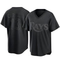 Jamed TB.Rays #13 Junior Caminero Player Black Home Game Stitched Jerseys