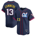 Jamed TB.Rays #13 Junior Caminero Player Navy All-star Limited Stitched Jersey