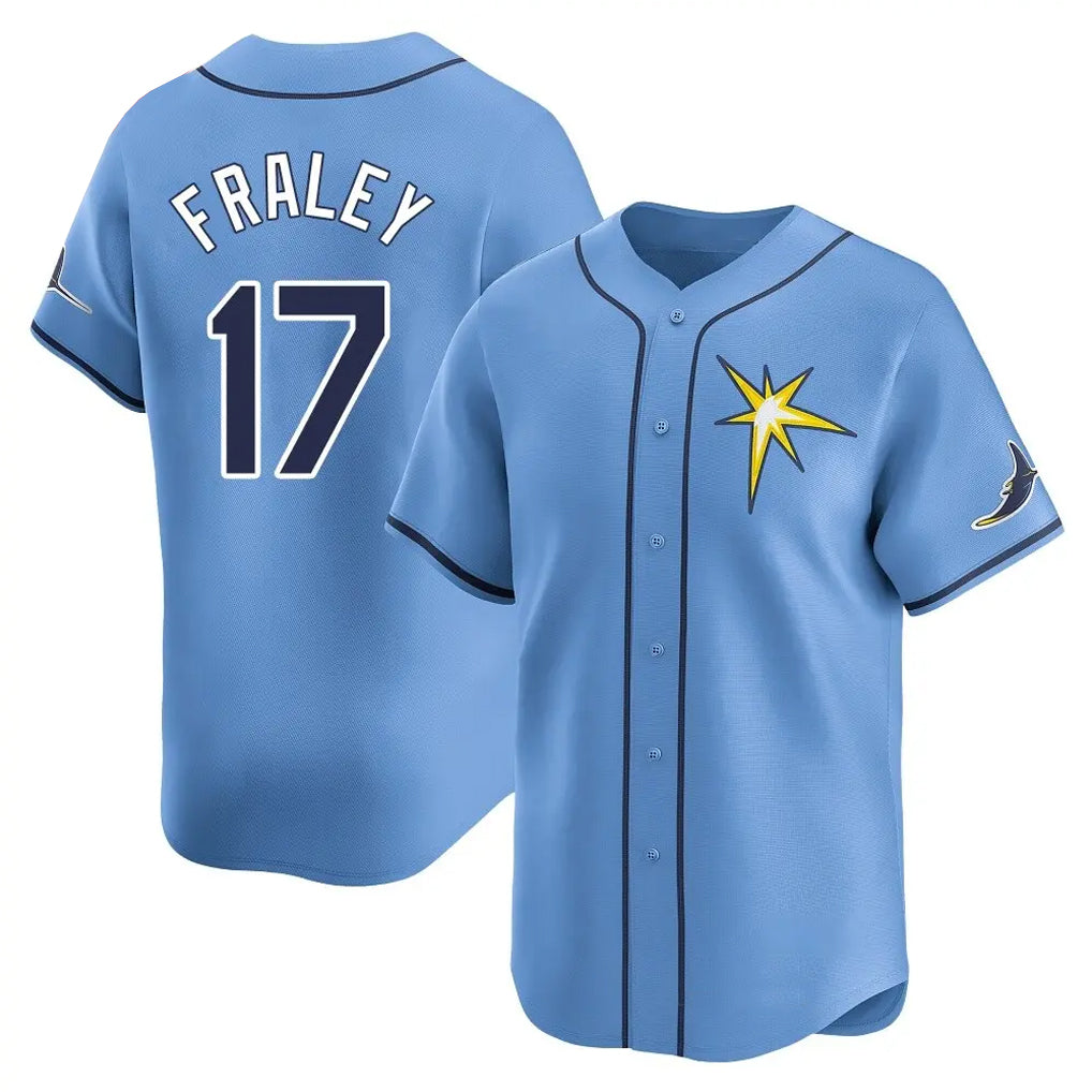 Jamed TB.Rays #17 Jake Fraley Player Light Blue Home Limited Stitched Jerseys