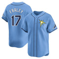 Jamed TB.Rays #17 Jake Fraley Player Light Blue Home Limited Stitched Jerseys