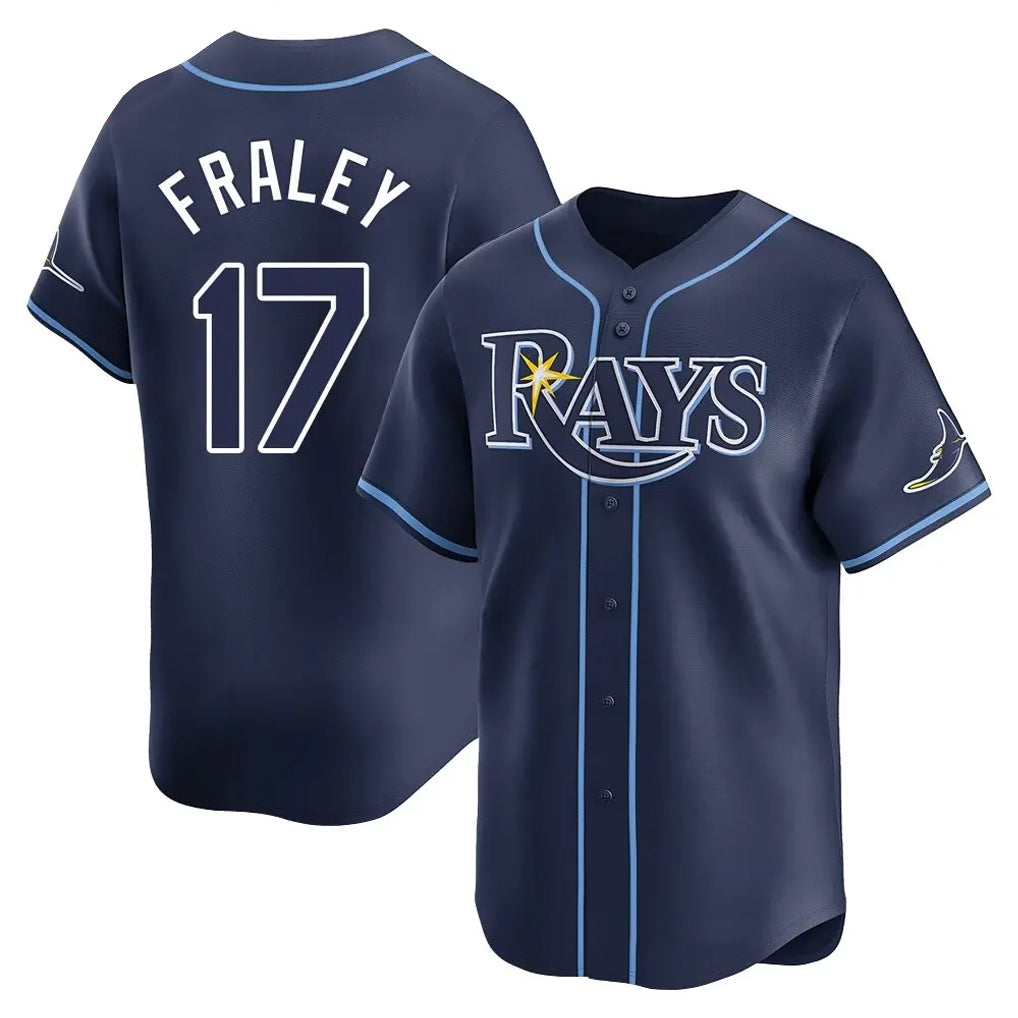 Jamed TB.Rays #17 Jake Fraley Player Navy Home Limited Stitched Jerseys