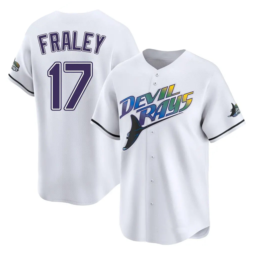 Jamed TB.Rays #17 Jake Fraley Player White City Connect Home Stitched Jerseys