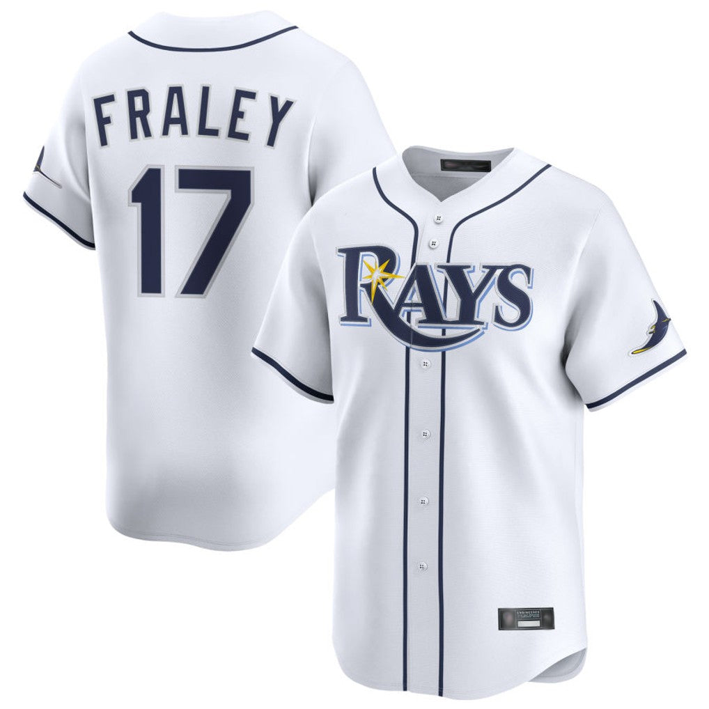 Jamed TB.Rays #17 Jake Fraley Player White Home Limited Stitched Jerseys
