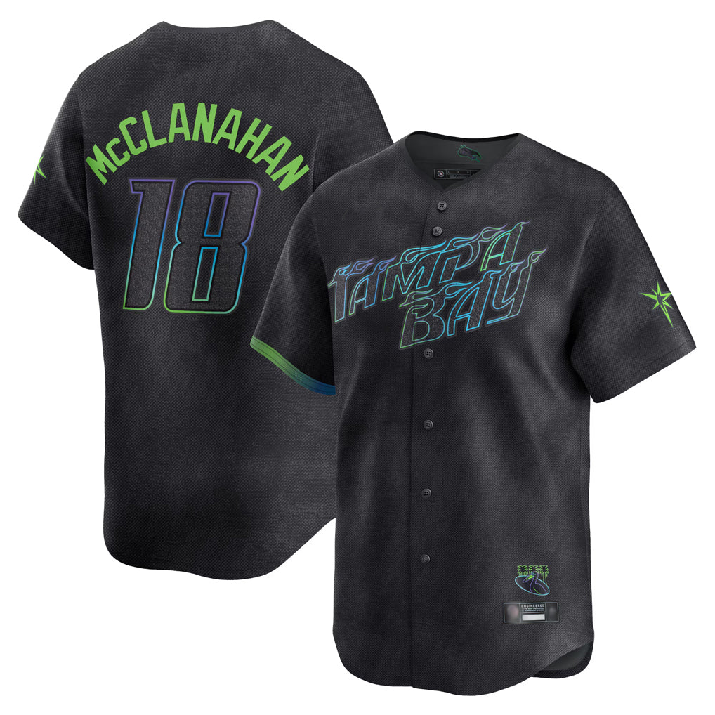 Jamed TB.Rays #18 Shane McClanahan Player Black City Connect Home Limited Stitched Jerseys